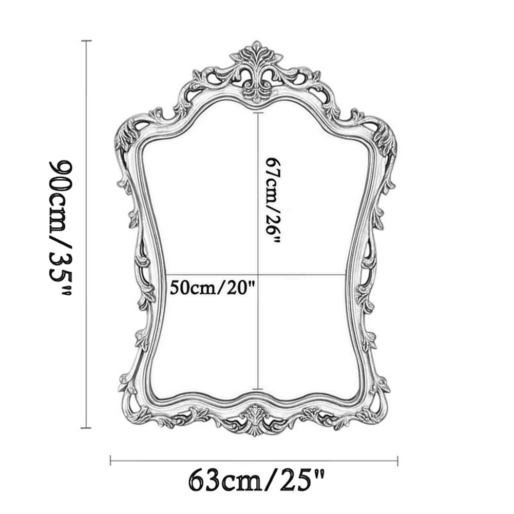 vintageミラー Vintage Decorative Wall Mirror, 59x99cm Large Rectangular